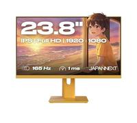 JapanNext Gaming Monitor 23.8" IPS Full HD (1920x1080) 165Hz 1ms Amarillo Pastel | Altura e inclinación Ajustables (HSP) Altavoces Integrados G-Sync/FreeSync | JN-IPS238G165F-HSP-YE