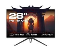JapanNext Monitor Gaming 28" IPS 4K UHD (3840x2160) 144hz 1ms | HDR | Altura e inclinación Ajustable (HSP) Altavoces Integrados | Flicker-Free G-Sync/FreeSync | Garantía de 2 años | JN-280IPS144UHDR