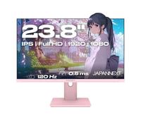 JAPANNEXT Monitor Gaming 23.8" IPS Full HD (1920x1080) 120Hz 0.5ms Rosa Pastel | Altura e inclinación ajustables (HSP) Altavoces integrados G-Sync/FreeSync | Garantía de 3 años | JN-IPS238G120F-HSP-PK