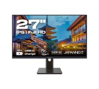 JAPANNEXT Monitor 27" IPS Full HD (1920x1080) | HDR | Carga a través de USB-C(65W) Altura e inclinación ajustables(HSP) Altavoces integrados | G-Sync/FreeSync | Garantía 3 años | JN-IPS27FHDR-C65W-HSP