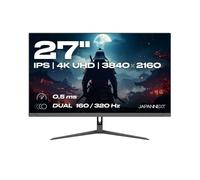 JapanNext Monitor Gaming 27" Modo Dual 160Hz/4K (3840x2160) & 320Hz/FHD (1920x1080) 0.5ms | HDR | Inclinación Ajustable Altavoces Integrados | 100% sRGB G-Sync/FreeSync | JN-IPS27G1632UF
