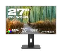 JAPANNEXT Monitor 27" IPS Frameless WQHD (2560x1140) | HDR | Altura e inclinación Ajustable (HSP) Altavoces Integrados VESA | Flicker Free G-Sync/FreeSync | Garantía de 2 años | JN-27IPS4FLWQHDR-HSP