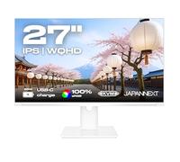 JapanNext Monitor Blanco 27" IPS WQHD (2560x1440) | HDR | Carga por USB-C (65W) | Altura e Inclinación Ajustables (HSP) | 100% sRGB G-Sync/FreeSync | JN-i27QR-C65W-HSP-W