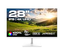 JapanNext Monitor Blanco 28" IPS 4K UHD (3840x2160) | HDR | Inclinación Ajustable Altavoces Integrados Compatibilidad VESA | 100% sRGB G-Sync/FreeSync | JN-IPS2802UHDR-W