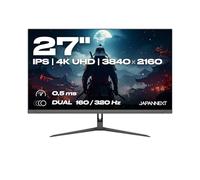 JapanNext Monitor Gaming 27" Modo Dual 160Hz/4K (3840x2160) & 320Hz/FHD (1920x1080) 0.5ms | HDR | Inclinación Ajustable Altavoces Integrados | 100% sRGB G-Sync/FreeSync | JN-IPS27G1632UF
