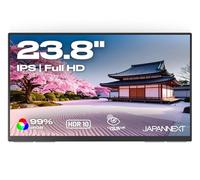 JapanNext Monitor Portátil 23,8" IPS Full HD (1920x1080) | HDR | USB-C Power Delivery (65W) | Altavoces Integrados | G-Sync/FreeSync | JN-MD-IPS238F-C6