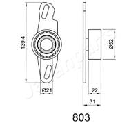 JAPANPARTS Tensor de correa de distribución para SUZUKI: LJ80, SJ 410, Samuraï, Carry, Alto & SANTANA: Samurai & MARUTI: 800 (Ref: BE-803)
