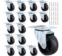 JAPCHET 16 ruedas giratorias de 40 mm, ruedas de carrito resistentes para muebles, hasta 320 kg