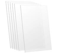JAPCHET 6 hojas acrílicas transparentes A4, hoja de acrílico de 2 mm, 297 x 210 mm, tableros acrílicos de plástico transparente para marco de fotos, pintura, proyectos de manualidades