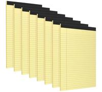 JAPCHET Bloc de notas tamaño A4, 8 unidades, 100 páginas, 21,6 x 29,6 cm, papel de 80 g/m² para diario de oficina en casa