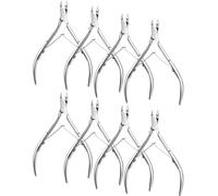 Japior 8 paquetes de alicates de cutículas de acero inoxidable, cortador de cutículas de hoja puntiaguda, cortacutículas de piel muerta, herramienta de manicura para uñas de manos y pies