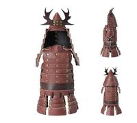 Japnese Armour - Funda para botella de vino japonesa de cuero, cubierta de botella de vino japonesa, cubierta de botella de vino japonesa, cubierta de botella de vino de Halloween para decoración de