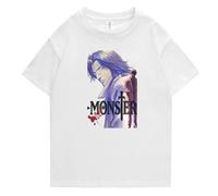 Japón Anime Monster Camisetas Dr Kenzou Tenma Patrón Algodón Top Johan Liebert O-Cuello Camisetas Liebheart Naoki Urasawa Horror Manga Corta