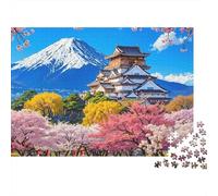 Japón Castillo Primavera Puzzle 1000p para Jóvenes +14 Puzzle Complicado Sin Polvo Mejor Valorados Relax En Casa Cartón Resistente 38x26cm/1000pcs