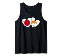 Japón Chipre Corazón Banderas Japonés Español Doble Am Camiseta sin Mangas