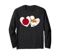 Japón Chipre Corazón Banderas Japonés Español Doble Am Manga Larga