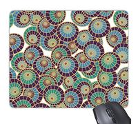Japón cultura estilo japonés verde azul arte paraguas Ukiyo-E repetición ilustración patrón Rectángulo antideslizante de goma Mousepad ratón juego almohadilla