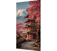 Japón Diamond Painting Paisaje Diamond Painting Adultos, DIY 5D Cristal Bordado Punto de Cruz Cuadro Diamantes Puzzle Pintura Diamante para Dormitorio Paredes Decoración Del Hogar 50x100cm w9-11byc