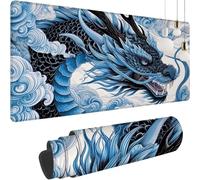 Japón Dragón Alfombrilla Raton XXL 600x300x3mm Ordenador Grande Gaming Mouse Pad, Desk Mat para Jugadores, lavable Base Antideslizante de Caucho Natural, Accesorios Escritorio Decoración, Regalo y-402