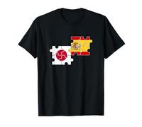 Japón España Bandera Español Japonés Camiseta