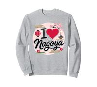 Japón I Love Nagoya Cherry Blossom Templo japonés de Sakura Sudadera