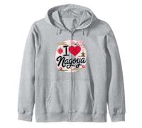 Japón I Love Nagoya Cherry Blossom Templo japonés de Sakura Sudadera con Capucha