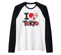 Japón I Love Tokyo Travel Cherry Blossom Japonés Sakura Camiseta Manga Raglan