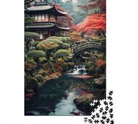 Japón jardín Escena Paquete De 1000 Piezas Papel Ecológico Entrenamiento Cerebral Fácil De Limpiar Ocio En Casa Horas De Entretenimiento 38x26cm/1000pcs