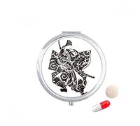 Japón la cultura tradicional kimono samurai Travel bolsillo píldora caso medicina dispensador espejo regalo caja de almacenamiento
