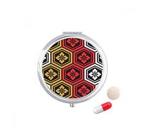 Japón la cultura tradicional Resumen Travel bolsillo píldora caso medicina dispensador espejo regalo caja de almacenamiento