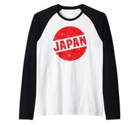 Japón Logotipo #4 Viaje Tokio Vacaciones Kioto Recuerdo Asia Camiseta Manga Raglan