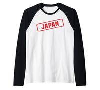 Japón Logotipo #8 Etiqueta Viaje Tokio Fuji Recuerdo Kioto Camiseta Manga Raglan