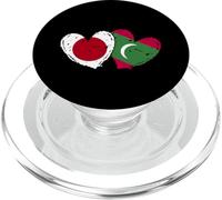 Japón Maldivas Corazón Banderas Japonesas Maldivas Doble Bandera PopSockets PopGrip para MagSafe