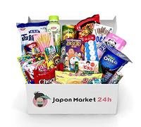 JAPON MARKET - JapanBox Premium Dagashi: Caja Sorpresa de 20uds Chuches y Dulces Japoneses - Variedad Auténtica de Snacks, Ramen, Chocolates, Caramelos Exóticos y Bebidas