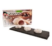 JAPON MARKET Mochi Chocolate Japonés Nanako - 120g - Mochis Chocolate Negro, Dulces Japoneses - Mochis de Chocolates para Regalar, Golosinas Y Chucherias Exóticas - Chuches Japonesas, Textura Suave