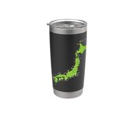 Japón Metro Train Railway - Souvenir Ruta Mapa Vaso térmico de acero inoxidable de doble pared