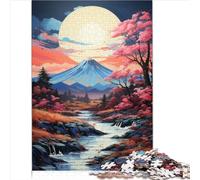 Japón mt Fuji Puzzle Regalo 1000 Piezas Puzzle Madera Divertido Puzzle Familiar para Adultos Regalo de Cumpleaños para Adultos Niños Niñas 1000 Piezas (50 x 75 cm)