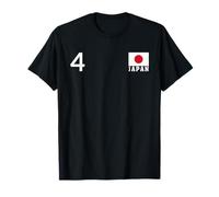 JAPÓN Número 4 Bandera Nacional Patrimonio País Camiseta