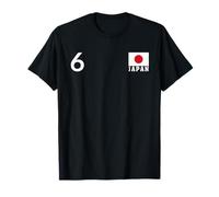 JAPÓN Número 6 Bandera Nacional Patrimonio País Camiseta