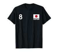JAPÓN Número 8 Bandera Nacional Patrimonio País Camiseta