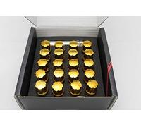 Japón Racing Rueda Tornillos M14 x 1,25 Oro Juego de llave para pernos de rueda, 20 x Llanta Candado