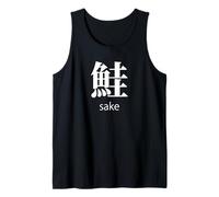 Japón Sake Salmón Kanji Japonés Izakaya Otaku Souvenir Camiseta sin Mangas