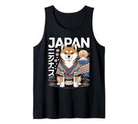 Japón Shiba Inu Kimono Tokio Kawaii Perro Camiseta sin Mangas