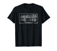 Japón Shinkansen E5 Series Minimal Train Dibujo técnico Camiseta