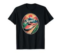 Japón Shinkansen Monte Fuji Retro Tren Bala Recuerdo Retro Camiseta