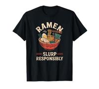 Japón sorbe responsablemente Fideos soba Recuerdo japonés Otaku Camiseta