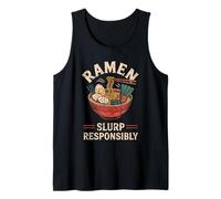 Japón sorbe responsablemente Fideos soba Recuerdo japonés Otaku Camiseta sin Mangas