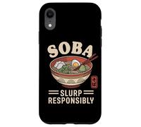 Japón sorbe responsablemente Fideos soba Recuerdo japonés Otaku Carcasa para iPhone XR