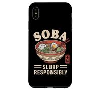 Japón sorbe responsablemente Fideos soba Recuerdo japonés Otaku Carcasa para iPhone XS MAX