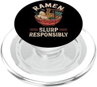 Japón sorbe responsablemente Fideos soba Recuerdo japonés Otaku PopSockets PopGrip para MagSafe